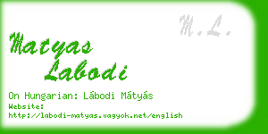 matyas labodi business card